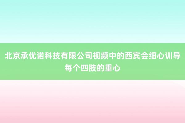 北京承优诺科技有限公司视频中的西宾会细心训导每个四肢的重心